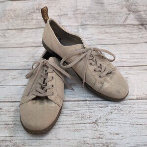 Dr. Martens Lester Canvas Oxford Shoes Beige Low-Top Casual – Men’s 11